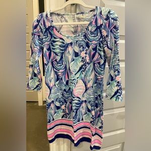 Lilly Pulitzer XS 3/4 Sleeve Shift Dress